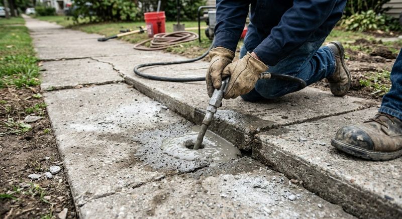 Sunken Slab Repair in West Des Moines, IA
